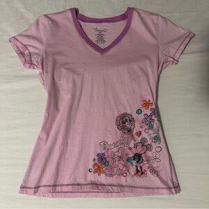 Disney Pink V-Neck Tee